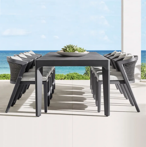 Iconic Modern Cast Aluminum Patio Dining Table