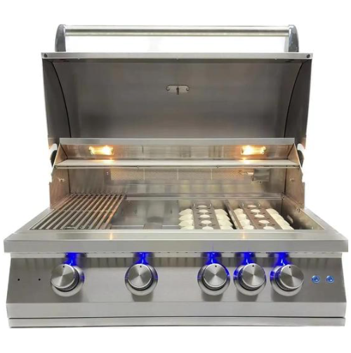 Grill USA Delux  40-Inch 5-Burner Built-In Natural Gas Grill With Rear Infrared Burner & Grill Lights
